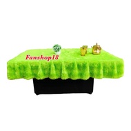 Taplak Meja Rumbai Bulu Rasfur Ukuran 100x50x20 / Taplak Meja Ruang Tamu / Alas Meja / Taplak Meja K