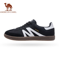 American Camel Men's flat white shoes, retro casual shoes, Dexter shoes