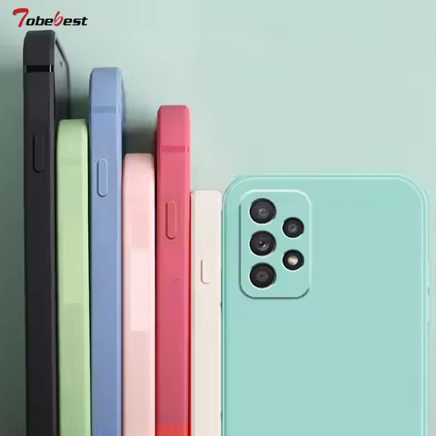 Solid Color Square Soft Silicone Case for Samsung Galaxy A53 A73 A33 A23 A13 4G 5G Coque Camera Prot
