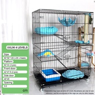 3.0 Feet Cat Cage 4Level Sangkar Kucing with 4 Wheels Free Space Foldable Simple Installation 猫笼