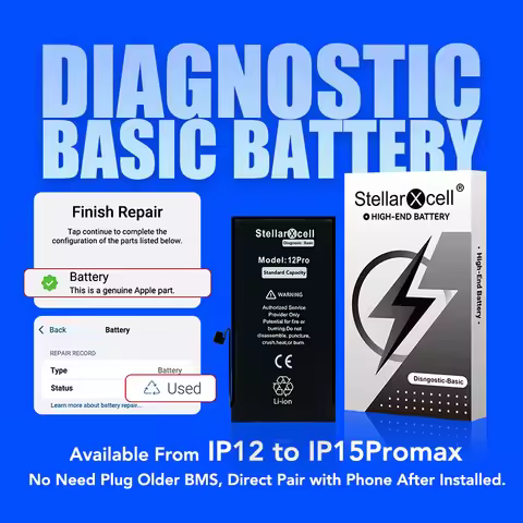 Show Genuine Diagnostic Battery Replacement For Apple iPhone12 13 14 15 mini plus pro max Lithium Ba
