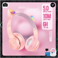 P47M Bluetooth Cat Earphone, Hifi Sound, Bluetooth 5.0, Memory Card Tray - FALCON Store
