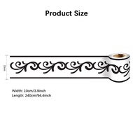 2Pcs Self-adhesive Waist Line Decorative Strip Bathroom Skirting Line Floor Tiles Waterproof Peel &amp; Stick Wall Sticker YX022