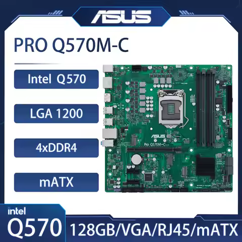 ASUS PRO Q570M-C Motherboard LGA1200 Supports i7-11700K 10700F i5-11600K 10400F 11400F CPU 4xDDR4 HD