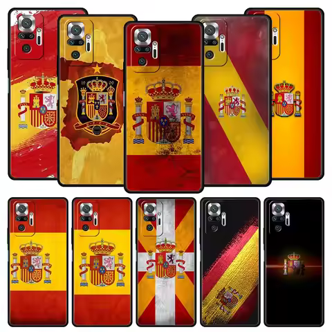 spain flag Phone Case For Xiaomi Redmi Note 13 12 5G 11 10 Pro Plus 4G 9S 9 8 7 9T 13C 12C 10C 9C 9A