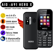 A91 hero x Push Button Mobile Phone Sim Card Bluetooth Radio Flashlight With Camera Thai Language Me