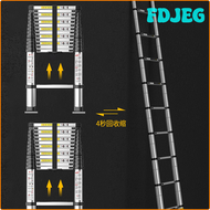 FDJEG 9 10ขั้น2.6ม. 2.9เมตรบันไดตรงอุตสาหกรรมบันไดอลูมิเนียมมั่นคงกล้องโทรทรรศน์พับได้กันลื่นบันไดบ้าน