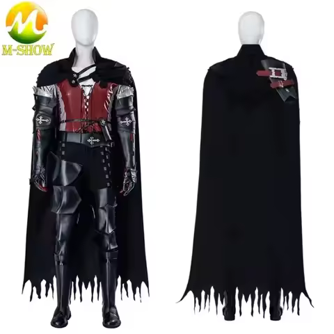 Clive Rosfield Cosplay Costume, FF16 Carnival Black Luxury Battle Clive Rosfield Outfit Mens Uniform
