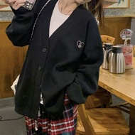 Cardigan Sweater Korea style พร้อมส่งจากไทย เสื้อคลุมโอเวอร์ไซส์ เสื้อกันหนาวไหมพรม คาร์ดิแกนไหมพรม 