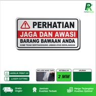 ACRYLIC BOARD, WARNING BOARD, CUSTOM ACRYLIC