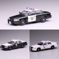 596 1/64 Ford Victoria Crown California TEXAS louisiana Police Car Diecast car Car Model Simulation 