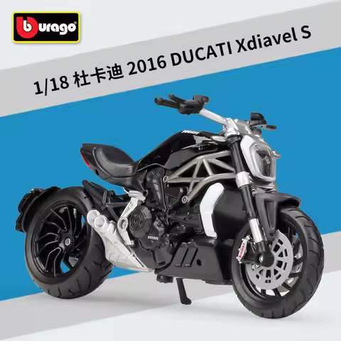 1/18 Scale Bburago 2016 Ducati Xdiavel S Cruiser Motorcycle Diavel Bike Diecast Model Toys Miniature