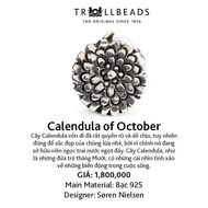 TROLLBEADS Bead bạc cao cấp Calendula of October