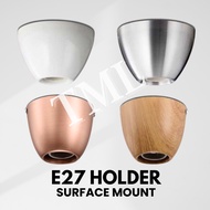 E27 Lamp Holder Ceiling Light Wall Light Bulb Holder White Chrome Wood Rose Gold