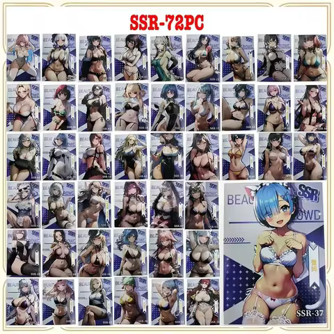 Anime Goddess Story Qunfang Jiali SSR Miku Yor Forger Rem Premium Flash Card Boy Games Toys Birthday