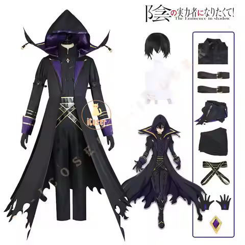Kagenou Cid Cosplay Costume Wig Anime The Eminence In Shadow Uniform Cloak Shadow Garden Minoru Kage