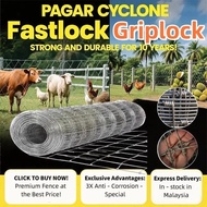 (2.5mm thickest)Pagar Kebun Besi Lembu Cyclone 4/5/6 Kaki Jaring Pagar Kambing Rusa Kebun Dawai Paga