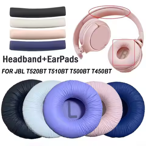 Replacement Headset Ear Pads Foam Soft Headband Comfortable Earpads Pillow for JBL T520BT T510BT T50