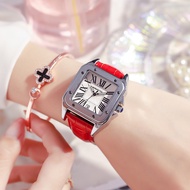 TikTok Live Watch 2021 women's net watch Lady Red Square Watch tide