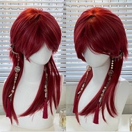 Red Wig Anime Cosplay Wig Short Men Wig Japanese Style Cosplay Wig Synthetic High Temperature Fiber 