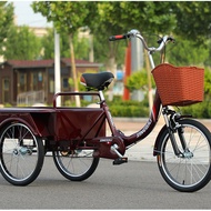 Adult Elderly Pedal Tricycle Elderly Tricycle Scooter Bicycle Adult Bike Large Rear Seat Cart