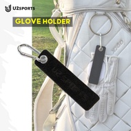 U2SPORTS Glove Holder Golf Hanger Clip 2-Sided Velcro Fabric With Key Chain Hook