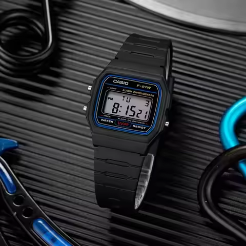 Casio F-91W-1 Trendy Versatile Small Square Watch Retro LCD Display Waterproof Fashion Simple Casual