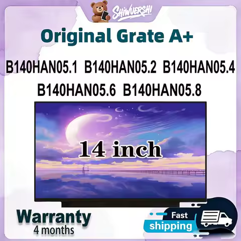 Original New A+ 14 inch Slim Laptop Lcd Screen Panel B140HAN05.1 B140HAN05.2 B140HAN05.4 B140HAN05.6