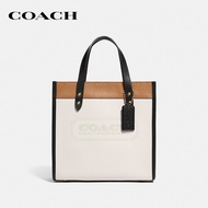 COACH กระเป๋าทรงสี่เหลี่ยมผู้หญิงรุ่น Field Tote 22 In Colorblock With Coach Badge สีขาว C3461 B4CAH