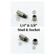 1/4 Inch 6mm & 3/8 Inch 9mm Steel Stud/Socket