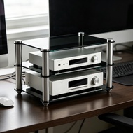 KGUSS Acrylic Aluminum Alloy Rack HIFI Decoder Power Amplifier Ear Amplifier Audio Double-layer Rack