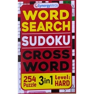 WORD SEARCH SUDOKU CROSS WORD 254 Puzzle 3in1 Level: HARD