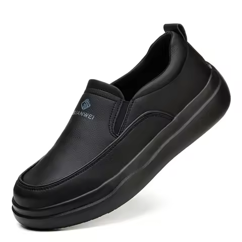 Men Chef Shoes Women Non Slip Kitchen Work Shoes Lightweight Black Restaurant Shoes Waterproof Cow L