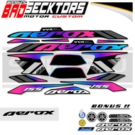 STRIPING AEROX 155 CONNECTED DASAR HITAM COMBO COLOR /NVX 155 STIKER / STICKER AEROX 155 CONNECTED