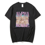 【SG】 Alpha Male T-Shirt Guy Best Friend Gift Tshirts Summer Fashion Funny Meme Graphic T Shirt Short