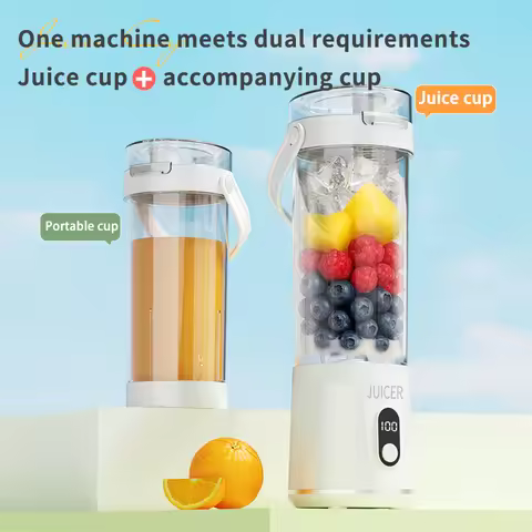 Portable Blender Cup, Electric USB Juicer Blender, Mini Blender, Portable Blender for Shakes and Smo