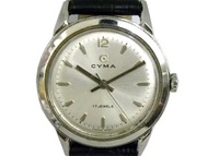 機械錶 [CYMA S2936] 司馬 手上鍊錶 [17石]古董錶[銀色面]軍/中性/時尚錶