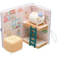 SAN-X SUMIKKO GURASHI CHARACTERS NEKO PICTURE BOOK BEDROOM PLUSH SET