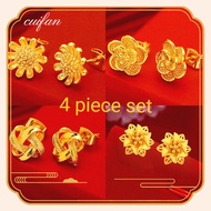 subang emas 375 bajet original malaysia 4 piece earrings for women