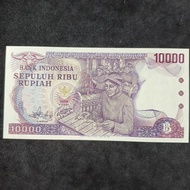 Uang Kuno 10000 Rupiah Gamelan 1979 UNC Replacement Seri X