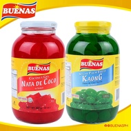 Buenas Nata De Coco (Red) and Kaong (Green) 32oz Set