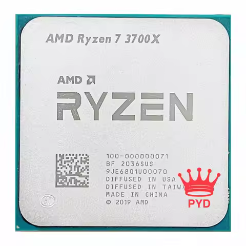 Used AMD Ryzen 7 3700X R7 3700X 3.6 GHz Eight-Core Sixteen-Thread CPU Processor 65W 7NM L3=32M 100-0