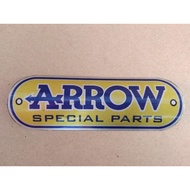 Arrow brand exhaust Emblem, shiny aluminum material, not stickers