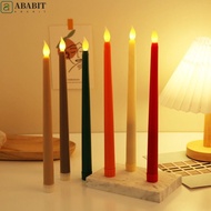 ABABIT Flameless Taper Candles, with Flickering Flame Battery Operated Led Candles, Grave Decor Simulation Creative 3D Wick Atmosphere Light Christmas