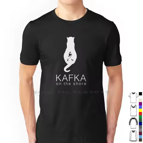 Kafka On The Shore T Shirt 100% Cotton Murakami Haruki Wormbook Aomame Kafka In The Shore Cat Walker