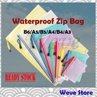 B6/A5/A4/B4/B5/A3 Grip PVC School Office Zip Wallet Document Folder Zip File PVC Folder Pouch Bag Zi