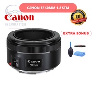 lensa kamera canon 50mm f 1.8 is stm baru dan original - cleaning kit