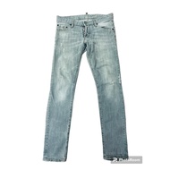 DSquared2 Premium Brand Skinny/Slim Button fly Low Rise Grey Men Jeans W30/L29.5