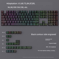 keycaps custom keycaps Mechanical Keyboard Side Engraving Cap PBT98 Keys 87 Keys 108 Keys ABS Transl