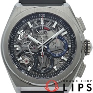 真力時 Defy El Primero 21 計時碼錶 95.9000.9004/78.R782，附錶盒、保固卡、維修證明、鈦金屬/橡膠錶帶、男士腕錶、透明錶殼、拋光處理，成色極佳 [二手]